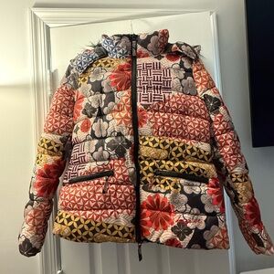 Desigual Multicolor Floral Puffer Jacket